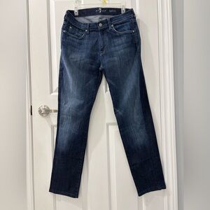 7 For All Mankind Austyn Relaxed Straight Dark Indigo Jeans